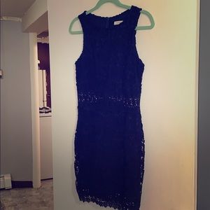 Francescas Navy Blue Lace Dress